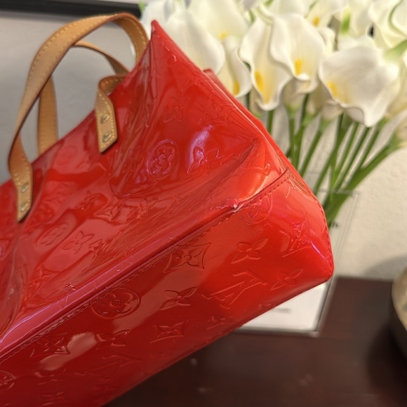 ❌SOLD❌ VINTAGE Louis Vuitton 2006 Monogram Vernis Lead PM Hand Bag Red Rouge ❤️✨ - Picture 11 of 16